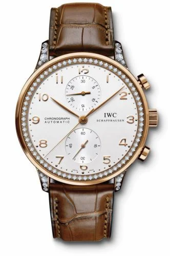 IWC Portugieser Chrono-Automatic Red Gold / Silver / Diamond IW3714-86 (IW371486)